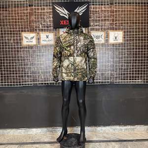Unisex <b>Camouflage</b> Fleece Hooded Zipper-Front Hiking Jacket - Product Image 1