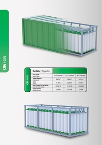 CNG الغاز الطبيعي المضغوط عالية ضغط ISO11119-1 أسطوانة فولاذ CNG خزان اسطوانة الحاويات MEGC الغاز الطبيعي