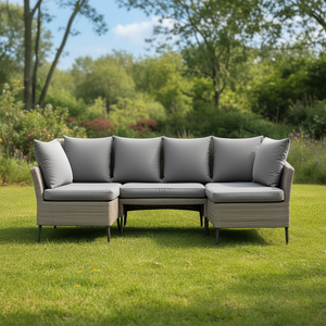 Lot de 4 coussins de siège d'extérieur gris 36 x 36 x 2 cm, design uni - Product Image 3
