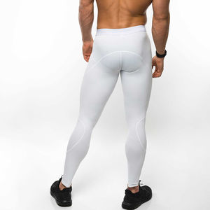 Pantalones de compresión de hombre con logotipo personalizado, mallas para correr, pantalones de gimnasio de secado rápido con cremallera lateral - Product Image 6
