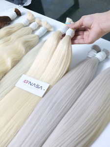 Hot Selling Product 2024 <b>Hair</b> Extensions 100% Raw Vietnamese <b>Hair</b> High Quality Blonde <b>Color</b> 60cm - Product Image 3