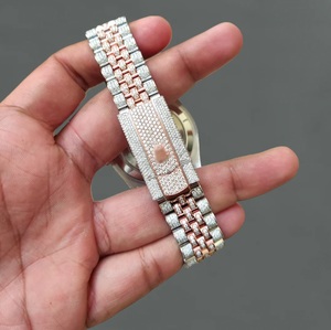 Cao bán 28 CT vai trò x dat chỉ Jubilee moissanite rực rỡ Vòng Kim Cương Hai giai điệu Iced out unisex xem - Product Image 2