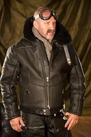 Veste en cuir de mouton de style motard vintage pour hommes en peau de mouton véritable noir marron tricoté devant respirant grande taille