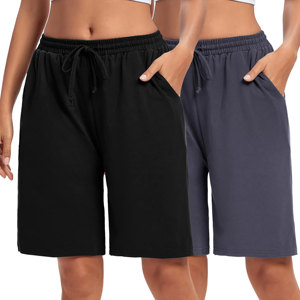 Nouvelle Arrivée Short de Sport Formel pour Femme Été 100% Coton Polaire Séchage Rapide Respirant Écologique Coupe-Vent Taille Élastique Haute - Product Image 5