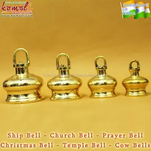กระดิ่งโบสถ์และโบสถ์ทองเหลืองพร้อมที่จับของตกแต่งทางจิตวิญญาณสำหรับบ้านและสักการะบูชาสินค้าส่งออกขายดีจากอินเดีย - Product Image 2