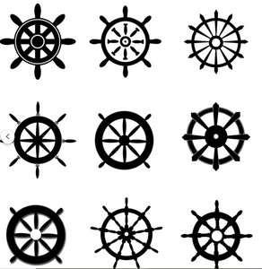 Rueda de barco Svg, silueta de rueda de barco, volante de barco, rueda de barco Clip Art náutico rueda de barco decoración hecha a mano - Product Image 1