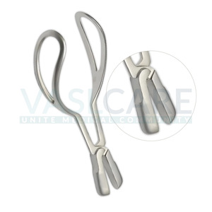 Pince obstétrique courbée courte Vaslcare avec lames vaginales pince en acier pour les procédures Ob Gyn - Product Image 3
