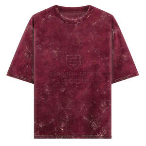 Concevez votre propre logo Hommes Oversize Acid Wash T-shirts Casual Wear Dernière conception 100% coton Eco-Friendly O-Neck - Product Image 1
