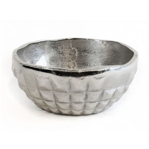 Bol à fruits moderne en argent poli décoratif pour centre de table, aluminium de haute qualité, écologique, pour les fêtes - Product Image 4