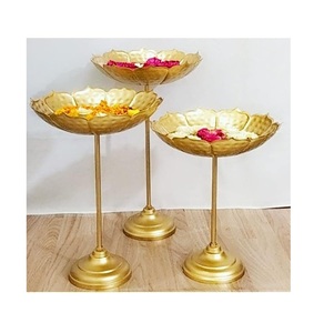Urli เหล็กทุบกลมพร้อมใบไม้สำหรับตกแต่งบ้านโต๊ะสำหรับงานปาร์ตี้ - Product Image 5