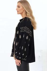 Blusas de algodón tejidas bordadas ucranianas tradicionales Tops bohemios mexicanos Túnica de manga de campana Bohemia Verano Invierno - Product Image 3