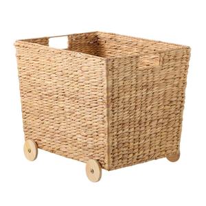 Panier de rangement artisanal en jacinthe d'eau avec roues, vente en gros, écologique, fabriqué au Vietnam - Product Image 2