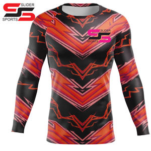 Venta al por mayor Diseña tu propia camisa personalizada de compresión para fitness personalizada impresa Rash Guard manga larga - Product Image 3