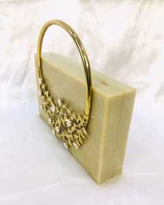 Directo desde la India, bolso de mano de marca de diseño moderno Premium para mujer, bolso de mano de resina ecológico de alta calidad - Product Image 3