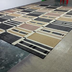 2025 meilleur prix doux Handloom laine coton Dhurrie tapis moderne Jacquard Technique boucle Pile polyvalent tapis ensembles - Product Image 1