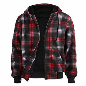 2025 nouveaux hommes imprimé motif polaire doublé à capuche veste avec fermeture éclair à capuche unisexe brodé 100% coton hiver - Product Image 5