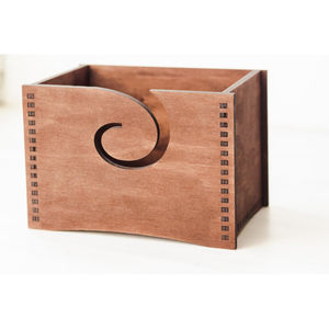 Support de créateur de bol en fil de bois moderne parfait pour tricoter des projets de crochet et un affichage élégant dans la zone d'artisanat - Product Image 6