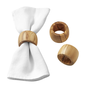 Juego de 4 servilleteros de madera de mango diseño elegante servilletero de madera soporte de tejido Decoración de mesa para eventos suministro de fiestas - Product Image 6