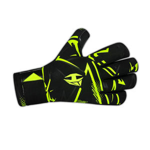 Gants de gardien de but, paume avant en latex de contact de 4 mm, dos en silicone imprimé, doigts enroulés, découpe en forme de pistolet, caoutchouc T-Tab, logo personnalisé - Product Image 4