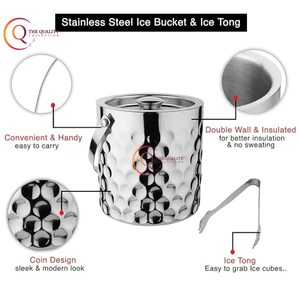 ถังใส่น้ำแข็งทำจากโลหะใช้ตีสำหรับร้านอาหารบาร์เครื่องดื่มที่ถือเครื่องดื่มถังแชมเปญหรูหรา - Product Image 3