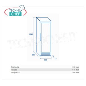 TechnoChef COOL HEAD, Vinoteca de Acero Inoxidable con Puerta de Vidrio, Capacidad de 350L, Rango de Temperatura +7/+18C, Modelo TWS400 - Product Image 2