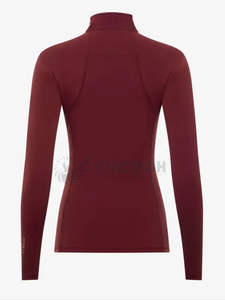 Col haut conception femmes équitation couches de base vêtements d'équitation d'hiver avec chaleur isolante silhouette ajustée et respirant - Product Image 6