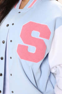 Veste de baseball personnalisée pour femmes, veste de baseball universitaire brodée OEM, veste à manches longues - Product Image 2