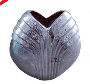 2025 nouvelle jardinière en aluminium en métal fini argent fabriqué à la main pour la décoration de la maison d'hôtel - Product Image 5