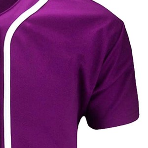 Good Quality Baseball Jersey Purple Color 100% Polyester Cheap Price Sportswear Adults Baseball and Softball Wear Jersey <b>Shirts</b> - Product Image 5