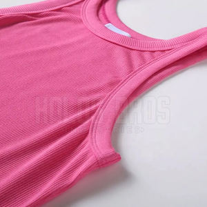 Camiseta sin mangas de diseño personalizado para mujer más vendida Uso informal de fitness con logotipo frontal Transpirable y asequible - Product Image 5