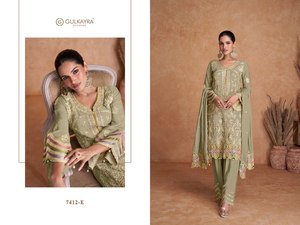 Salwar Kameez pakistaní listo para usar, de piel y seda jacquard, para fiestas formales de invierno, para mujeres, estilo desi y saludable, nueva moda, colorido. - Product Image 3