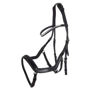 Brida de diamante de caballo (Color: Plateado, Tamaño: Full) Brida de cuero de filete de caballo Fabricante Anatomic Dressage Snaffle Indian - Product Image 1
