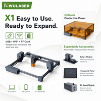 Máquinas de Grabado Láser de Escritorio, Grabador y Cortador Láser de Diodo de 20W 10W 455nm, 300x300mm, para Madera, Acrílico, Cuero, Grabado WiFi y Fuera de Línea