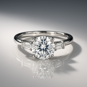 Most Selling 3 Stone Round Cut Diamond <b>Ring</b> for Everyday Wear Office Use and Elegant Styling Wedding Engagement <b>Ring</b> For Her - Product Image 3