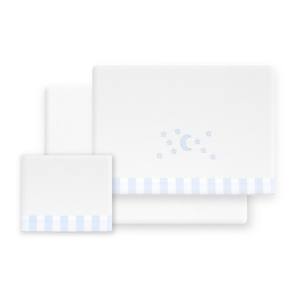 Juego de 3 Piezas de Ropa de Cama de Franela Tejida Luna Estrellas para Cochecito - Product Image 1