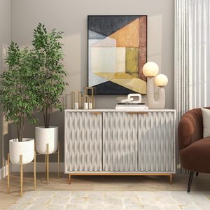 Florero blanco y dorado para sala de estar, decoración moderna para el hogar, hermosos artículos de decoración para el hogar para sala de estar - Product Image 6