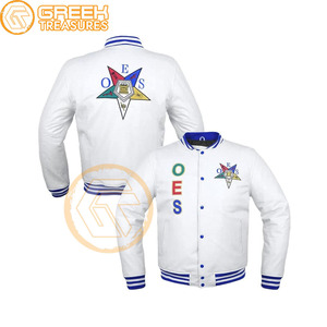 Customized Order of the Eastern <b>Star</b> Satin Embroidered Varsity <b>Jacket</b> High Quality Breathable OES Greek Apparels Women <b>Jackets</b> - Product Image 5