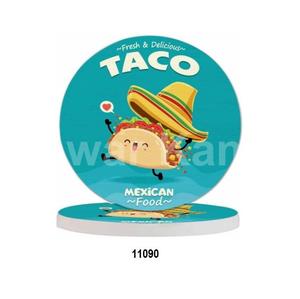 Juego de cobre puro de alta calidad de 4 piezas Posavasos de cobre redondo de diseño grabado - Product Image 5