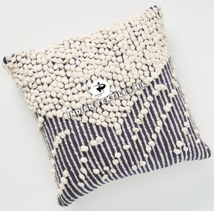 Boho <b>Cushion</b> Cover By Indian Textiles H/L Handwoven Decorative Throw Pillow Luxury Boho Pillow Hot Selling Unique Handwoven - Product Image 1