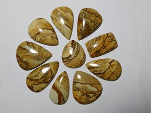 10pcs Picture Jasper Cabochons Natural Precious Gemstone for Jewelry Making 254Cts - Product Image 4