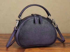 Bolso bandolera de cuero Vintage para mujer, hecho a mano, pequeño círculo, cartera con cremallera, personalización, Festival, monederos de hombro para mujer - Product Image 6