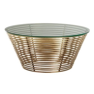 Meubles de salon de style rond moderne pieds en métal argenté Table d'appoint en métal moderne - Product Image 6