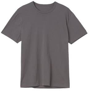 T-shirts confortables pour hommes fabriqués à partir de fibre de coton de bambou respirant coupe confortable doux t-shirts tricotés à col rond couleurs unies - Product Image 1