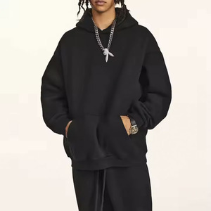 Sweat à capuche unisexe 320g pour hommes et femmes automne hiver couleur unie sweat décontracté avec impression numérique LOGO personnalisé - Product Image 2