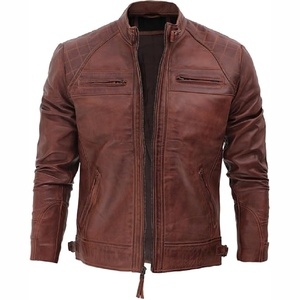 Hombres de alta calidad transpirable 100% chaqueta de cuero puro designable chaquetas de cuero - Product Image 3
