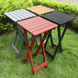 Mesa auxiliar cuadrada plegable de madera superventas disponible hecha de madera maciza de acacia de alto estándar - Product Image 5