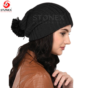 Solid Color Outdoor Warm Customize Winter <b>Hats</b> Skull Caps for <b>Women</b> Custom logo <b>Beanie</b> for <b>Women</b> - Product Image 4