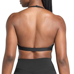 Women's Plus Size <b>Strappy</b> Sports Bra Cage Back Scoop Neck Spaghetti Strap Wire Free Yoga Wear Crop <b>Top</b> Open Back Front Gym - Product Image 4