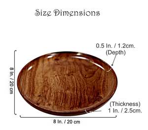 Bandeja y Plato de Madera Pulida Hechos a Mano, Ecológicos y Aptos para Lavavajillas, para Comedores y Banquetes - Product Image 3