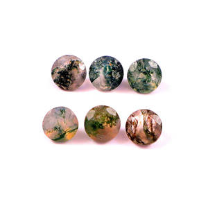 Piedras Preciosas Sueltas de Ágata Musgosa Verde Natural de 7mm, Calidad AAA++, Redondas y Facetadas, para Joyería - Lote al por Mayor - Product Image 1
